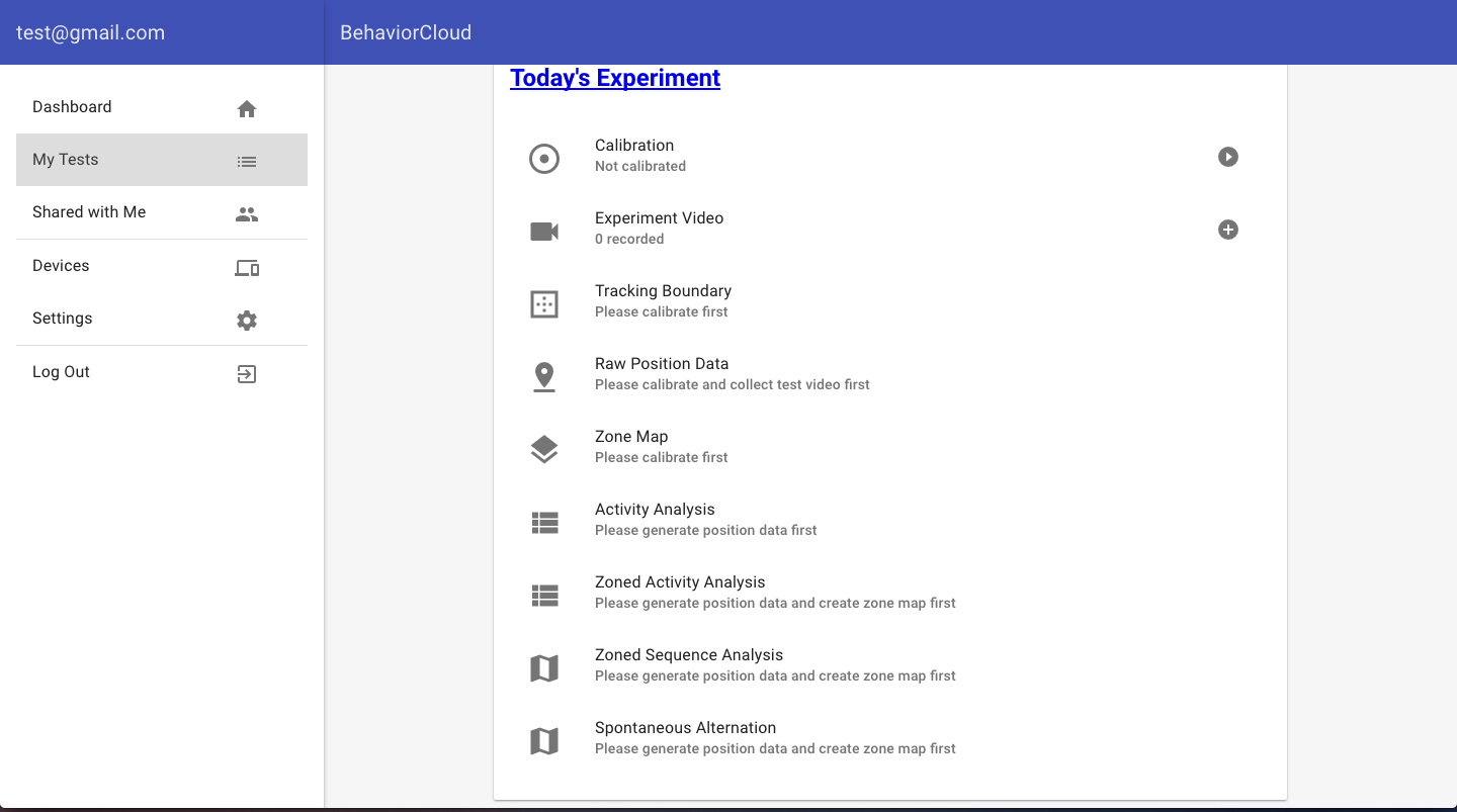 Creating a new experiment