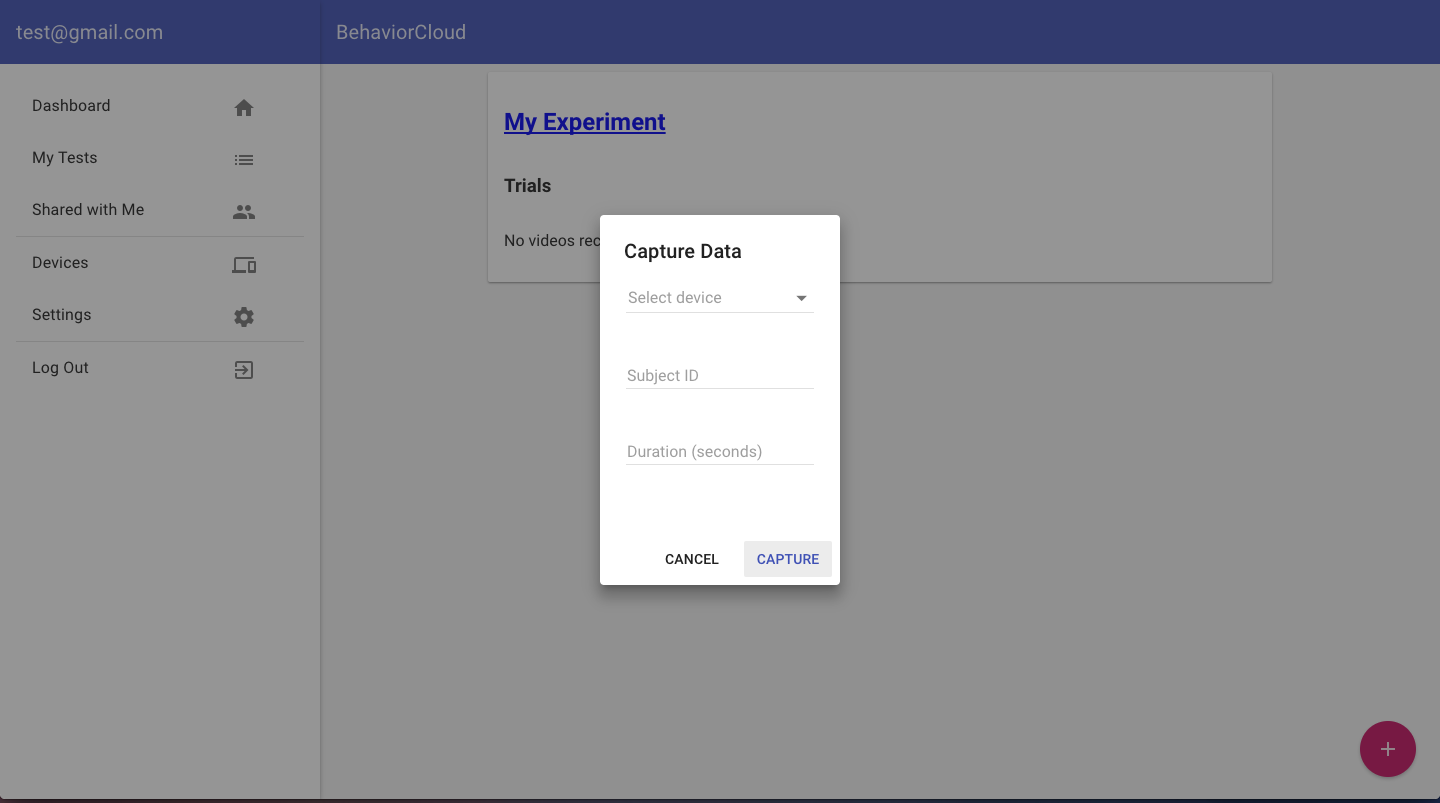 Interface for capturing video data